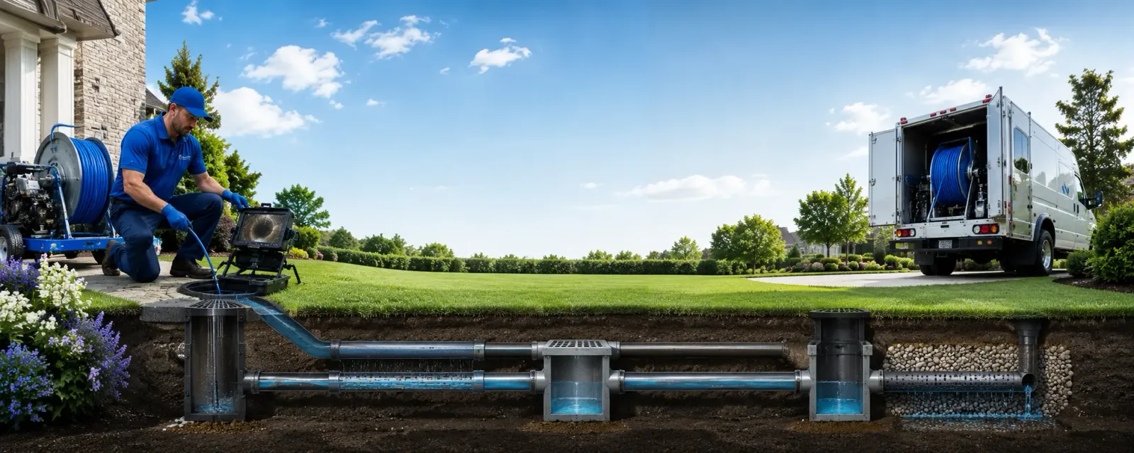 Outdoor drain cleaning information for Rockfall, CT